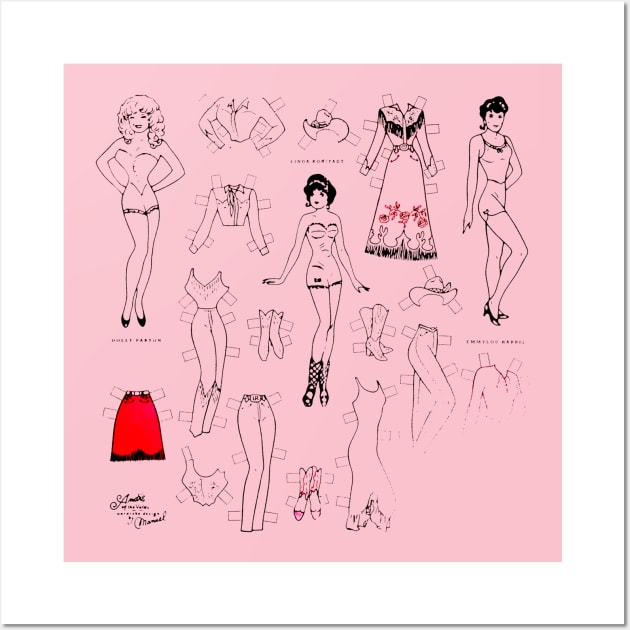 Paper dolls Wall Art by 1-900-SLEEZE